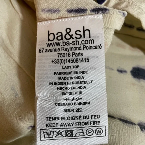 Ba&sh Cream and Lavender Boho Peasant Blouse NWT - Picture 4 of 8